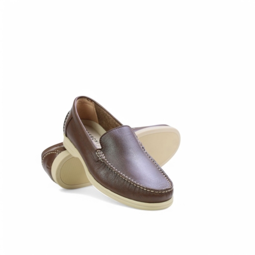 Мъжки мокасини от естествена кожа кафяви 5510 Baerchi