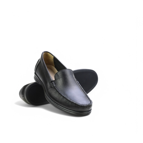 Мъжки мокасини от естествена кожа черни 5510 Baerchi