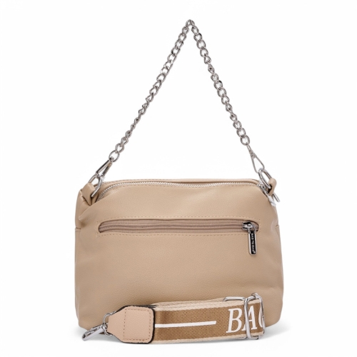 Дамска чанта през рамо бежова SW8826