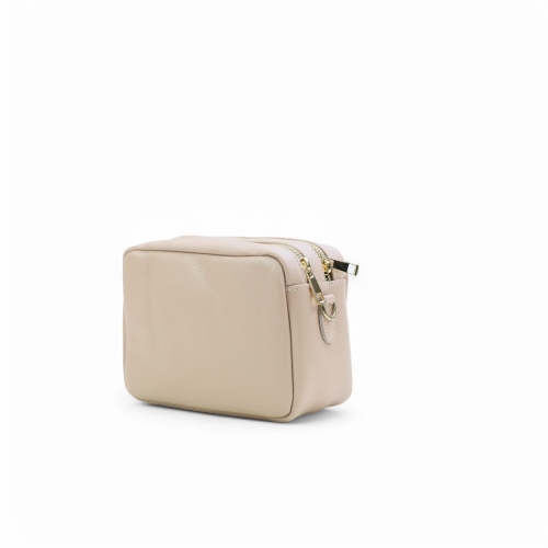 Дамска чанта през рамо от естествена кожа карамел 551259-1