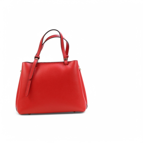 Дамска елегантна чанта от естествена кожа червена 248423-1