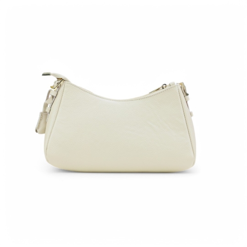 Дамска елегантна чанта от естествена кожа бежова 250120-1