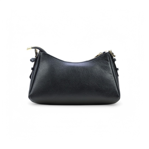 Дамска елегантна чанта от естествена кожа черна 250120-1