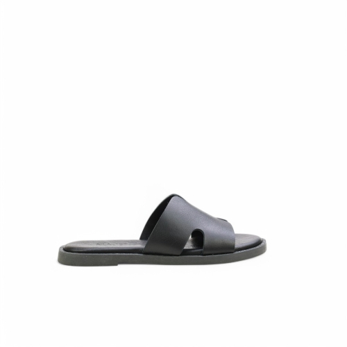 Дамски ежедневни чехли от естествена кожа черни 151752