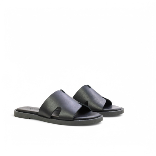 Дамски ежедневни чехли от естествена кожа черни 151752