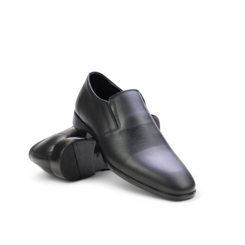 Мъжки елегантни обувки от естествена кожа черни 4023