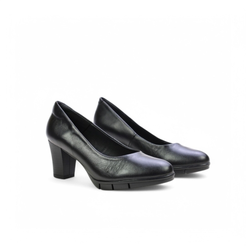 Дамски елегантни обувки от естествена кожа черни 52500 Baerchi