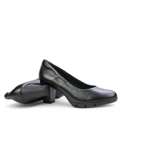 Дамски елегантни обувки от естествена кожа черни 52500 Baerchi