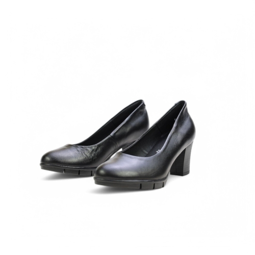 Дамски елегантни обувки от естествена кожа черни 52500 Baerchi