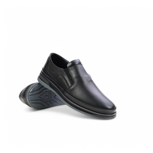 Мъжки ежедневни обувки от естествена кожа черни 5003