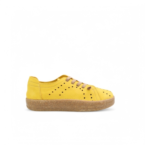 Дамски спортни обувки от естествен набук горчица 151062