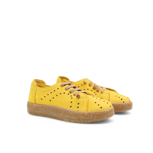 Дамски спортни обувки от естествен набук горчица 151062