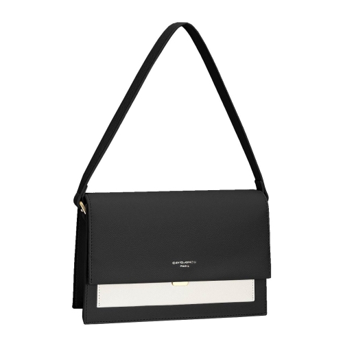 Дамска чанта през рамо в черно и бежово CM5659H David Jones