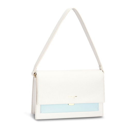 Дамска елегантна чанта в бежово и синьо CM5659H David Jones