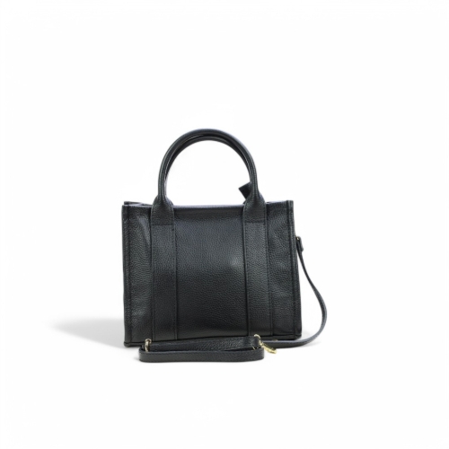 Дамска ежедневна чанта от естествена кожа черна 251418-1