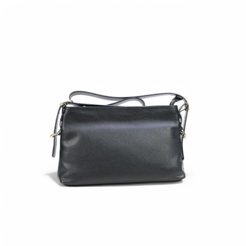 Дамска чанта през рамо от естествена кожа черна 253721-1