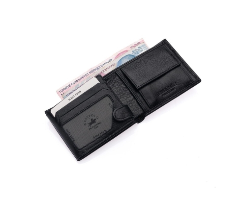 Мъжки кожен портфейл черен 61