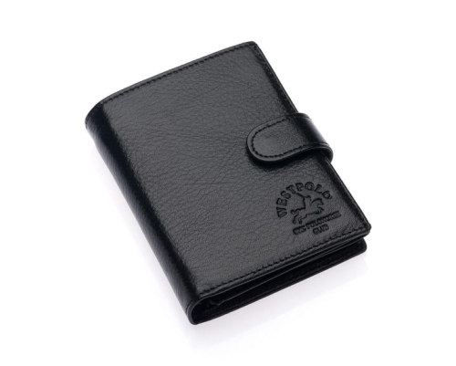 Мъжки кожен портфейл черен 02Р