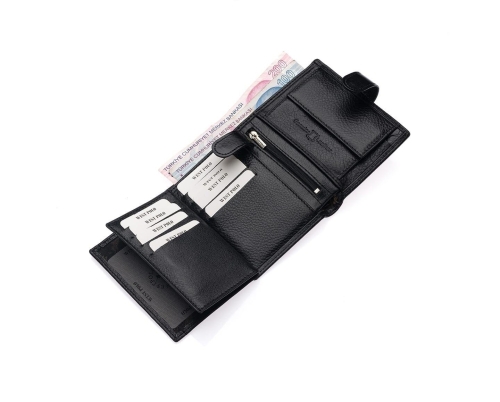 Мъжки кожен портфейл черен 02Р