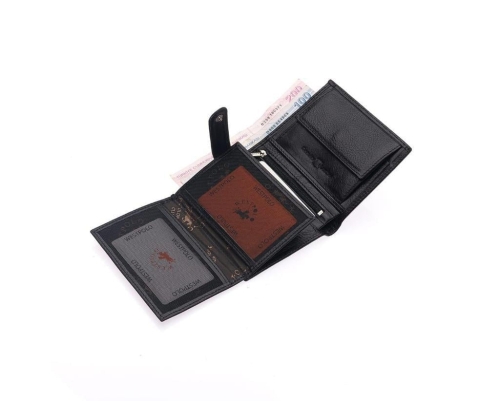 Мъжки кожен портфейл черен 03