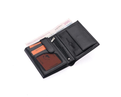 Мъжки кожен портфейл черен 03