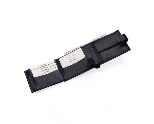 Мъжки кожен портфейл тъмно син 61P