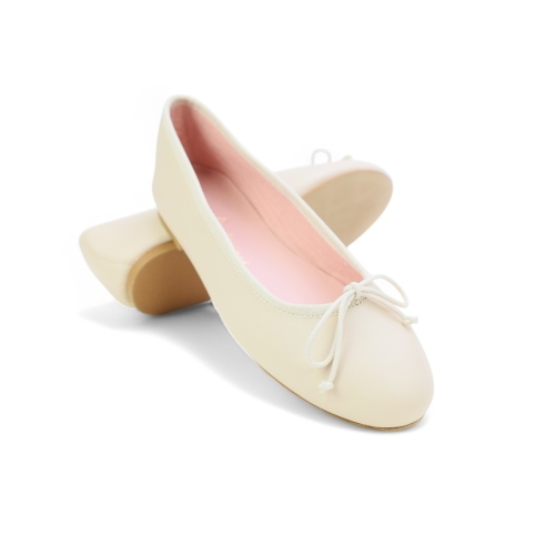 Дамски балерини от естествена кожа бежови ЕММА