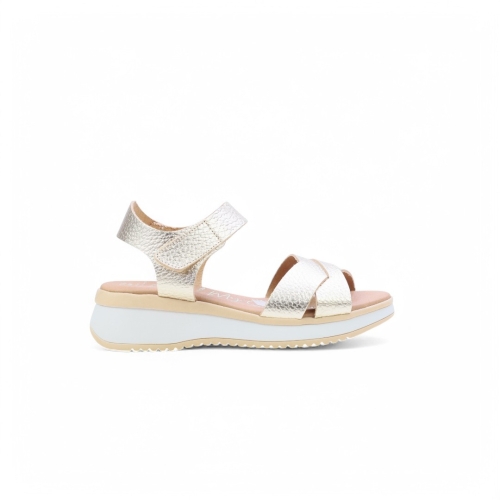 Дамски ежедневни сандали от естествена кожа в злато 5662 Oh My Sandals