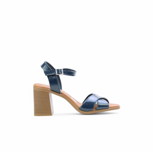 Дамски ежедневни сандали от естествена кожа сини 5620 Oh My Sandals