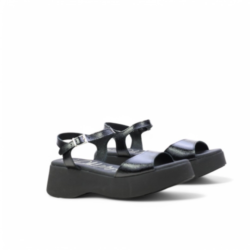 Дамски ежедневни сандали от естествена кожа черни 5682 Oh My Sandals