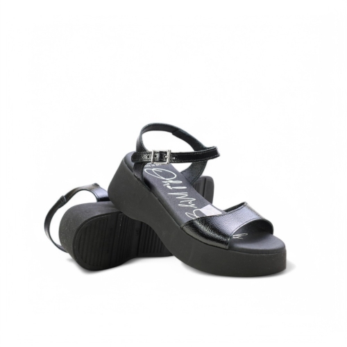 Дамски ежедневни сандали от естествена кожа черни 5682 Oh My Sandals