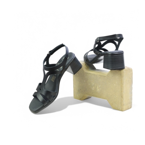 Дамски ежедневни сандали от естествена кожа черни 5615 Oh My Sandals