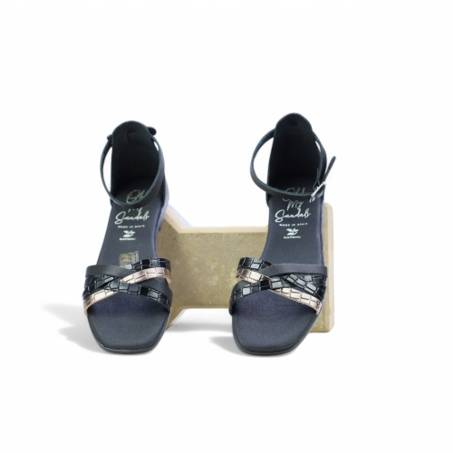 Дамски ежедневни сандали от естествена кожа черни 5554 Oh My Sandals