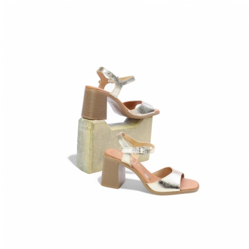 Дамски ежедневни сандали от естествена кожа в злато 5621 Oh My Sandals