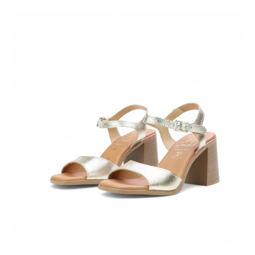 Дамски ежедневни сандали от естествена кожа в злато 5621 Oh My Sandals