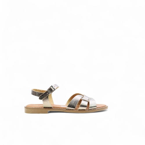 Дамски ежедневни сандали от естествена кожа в злато 5571 Oh My Sandals