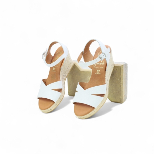 Дамски ежедневни сандали от естествена кожа в бяло 5742 Oh My Sandals