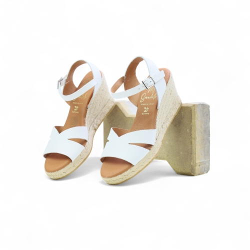 Дамски ежедневни сандали от естествена кожа в бяло 5742 Oh My Sandals