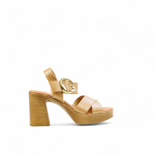 Дамски ежедневни сандали от естествена кожа тауп 5644 Oh My Sandals