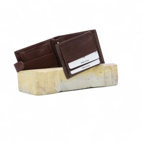 Мъжки кожен портфейл кафяв 66P