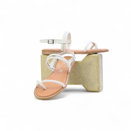 Дамски ежедневни сандали от естествена кожа бежови 5575 Oh My Sandals