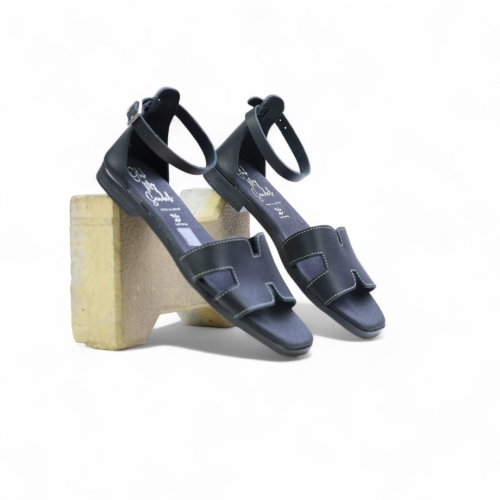 Дамски ежедневни сандали от естествена кожа черни 5567 Oh My Sandals