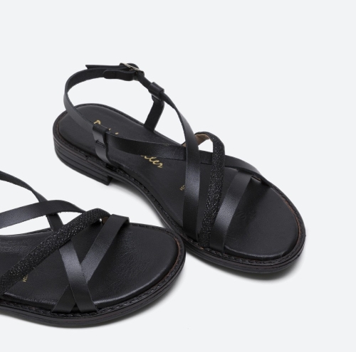 Дамски ежедневни сандали от естествена кожа черни 6785-52924 Patricia Miller