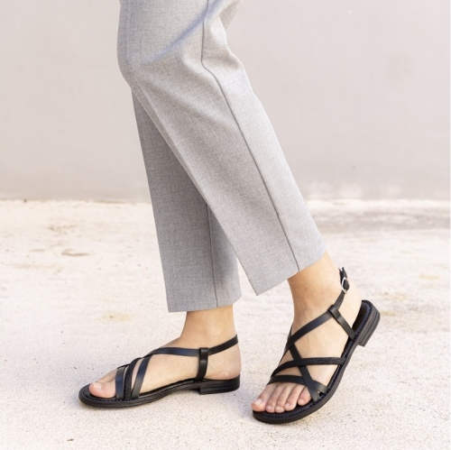 Дамски ежедневни сандали от естествена кожа черни 6785-52924 Patricia Miller