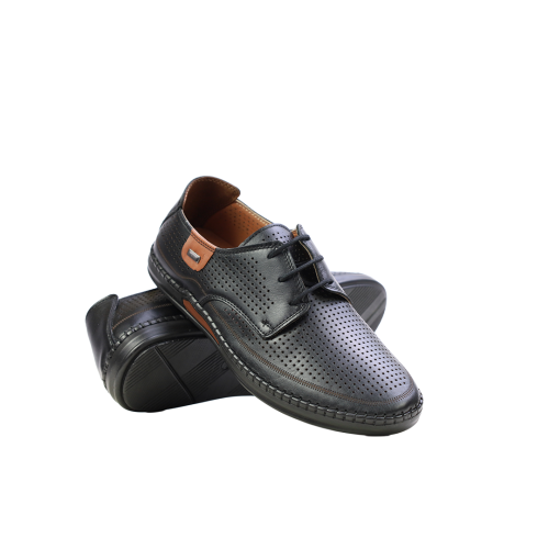 Мъжки ежедневни обувки от естествена кожа черни 574