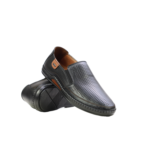 Мъжки ежедневни обувки от естествена кожа черни 573