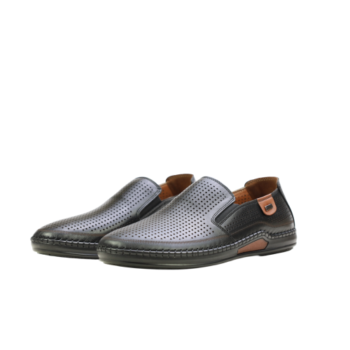 Мъжки ежедневни обувки от естествена кожа черни 573