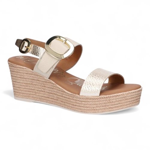 Дамски ежедневни сандали от естествена кожа в бежово 5723 Oh My Sandals