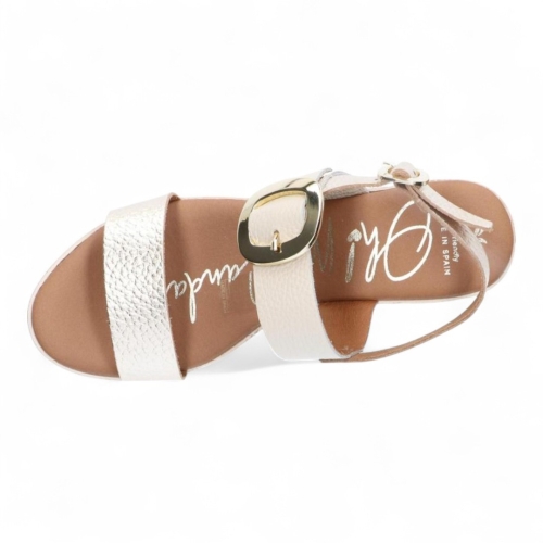 Дамски ежедневни сандали от естествена кожа в бежово 5723 Oh My Sandals