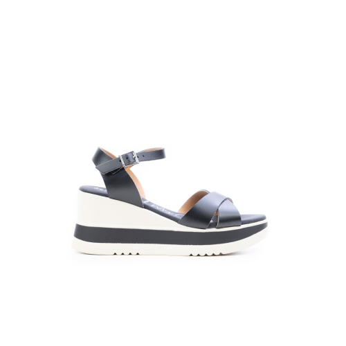 Дамски ежедневни сандали от естествена кожа черни 5761 Oh My Sandals